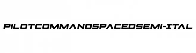 Pilot Command Spaced Semi-Ital  Скачать бесплатные шрифты