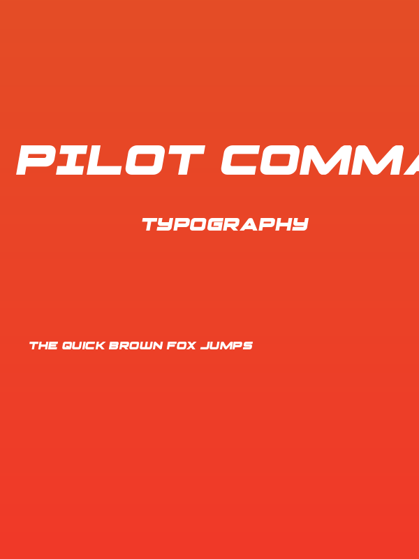 Pilot Command Spaced Semi-Ital Poster
