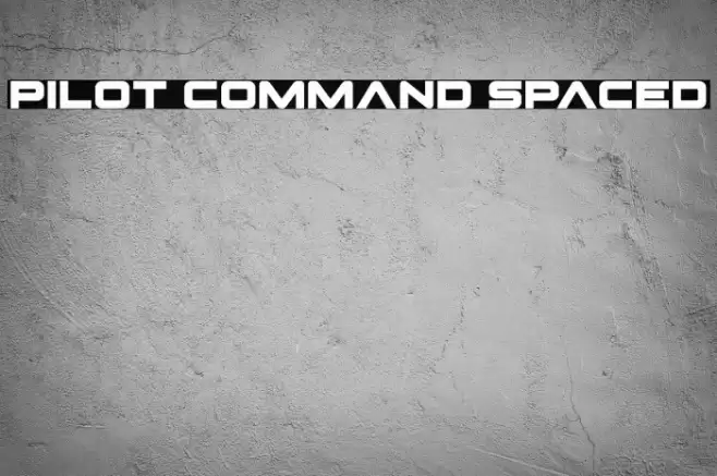 Pilot Command Spaced Font examples
