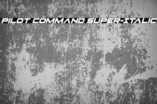Pilot Command Super-Italic Font examples