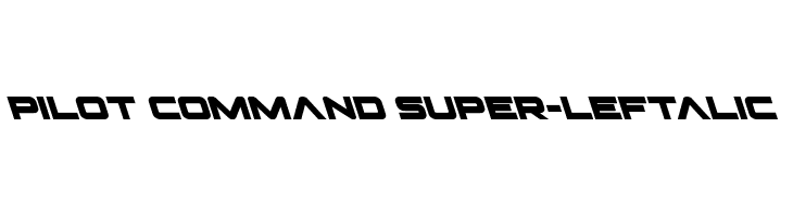 Pilot Command Super-Leftalic  免费字体下载