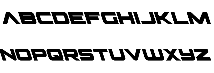 Pilot Command Super-Leftalic Font LOWERCASE