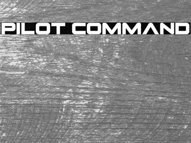 Pilot Command Font examples