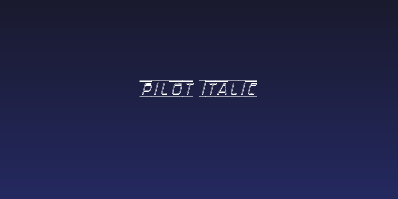 Pilot Italic Social Header