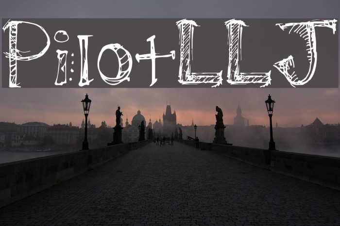 PilotLLJ Font examples