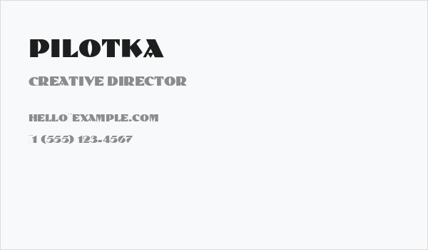 Pilotka Business Card
