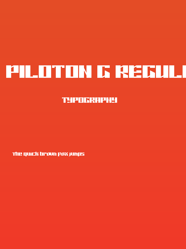 Piloton G Regular Poster