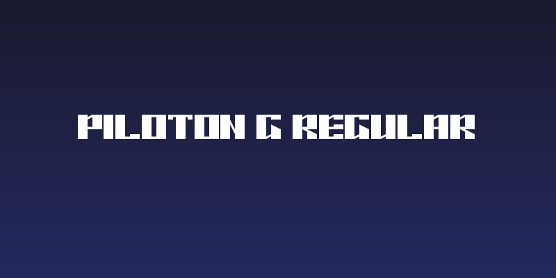 Piloton G Regular Social Header
