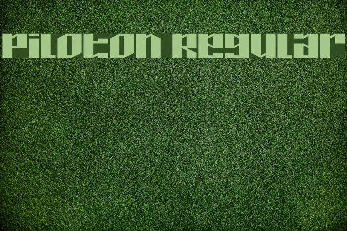 Piloton Regular Font examples