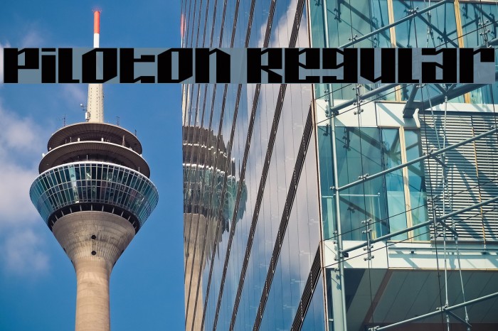 Piloton Regular Font examples