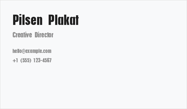 Pilsen Plakat Business Card