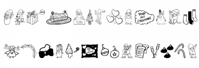 Pimp My Christmas Schriftart Groß