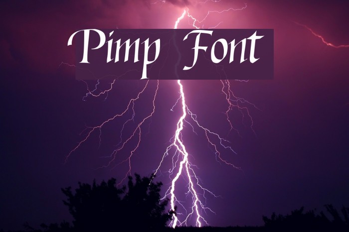 Pimp Шрифта examples