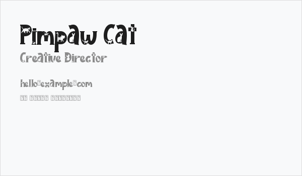 Pimpaw Cat Business Card