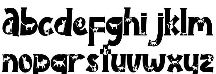 Pimpaw Cat Font LOWERCASE