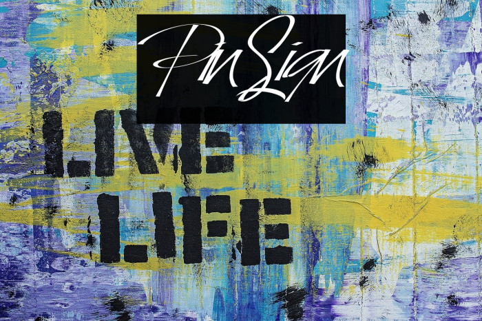 PinSign Font examples