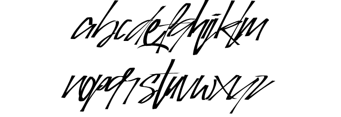 PinSign Font LOWERCASE