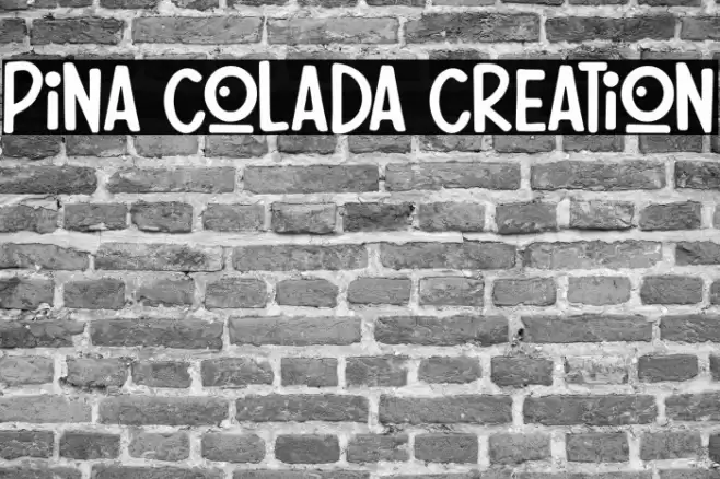 Pina Colada Creation Font examples