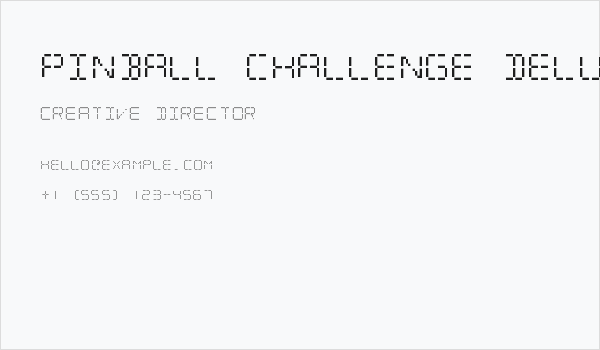 Pinball Challenge Deluxe Business Card
