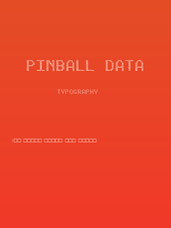 Pinball Data Poster