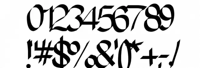 Pinceau Font OTHER CHARS