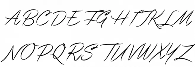 Pincello Script PERSONAL USE Regular フォント 大文字