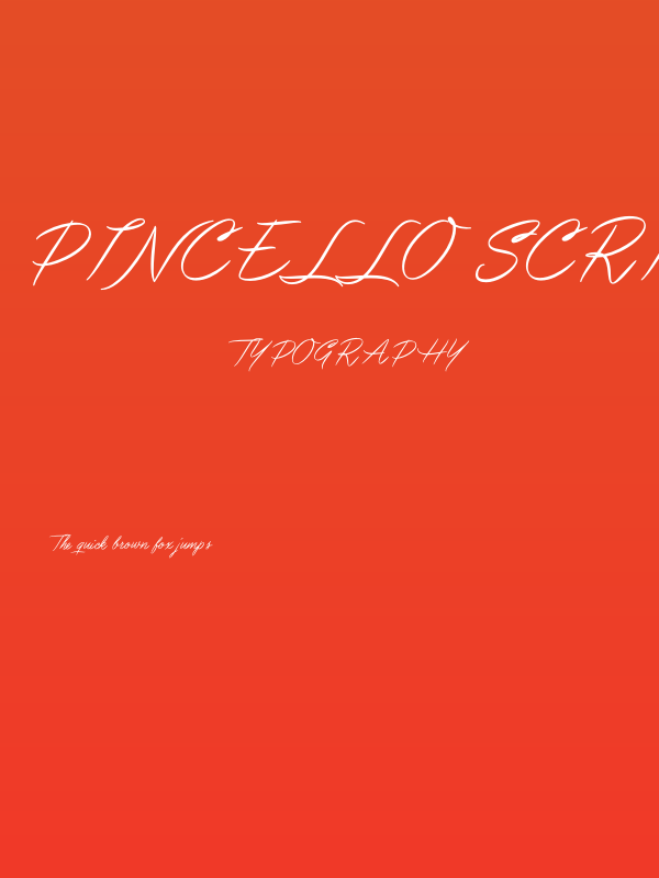 Pincello Script PERSONAL USE Regular Poster