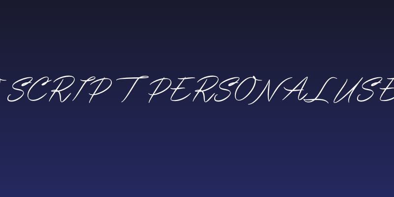 Pincello Script PERSONAL USE Regular Social Header