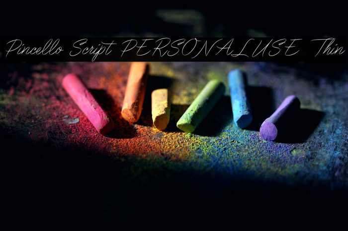 Pincello Script PERSONAL USE Thin Example 2