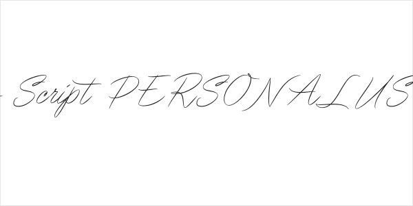 Pincello Script PERSONAL USE Thin Logo