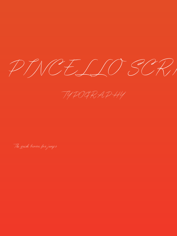 Pincello Script PERSONAL USE Thin Poster