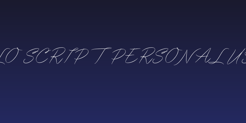 Pincello Script PERSONAL USE Thin Social Header