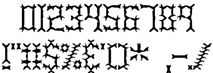 Pincers BRK Font OTHER CHARS