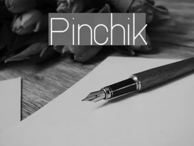 Pinchik Font examples
