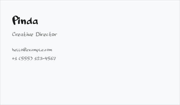 Pinda Business Card