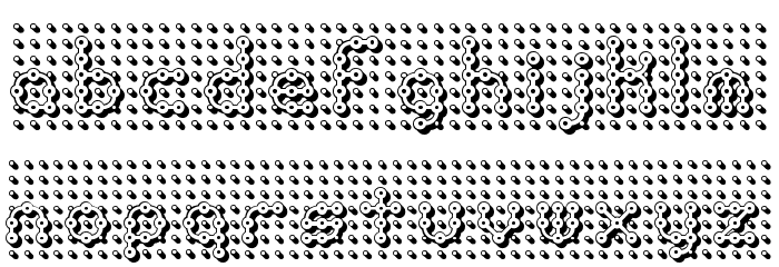 Pindown BRK Font LOWERCASE