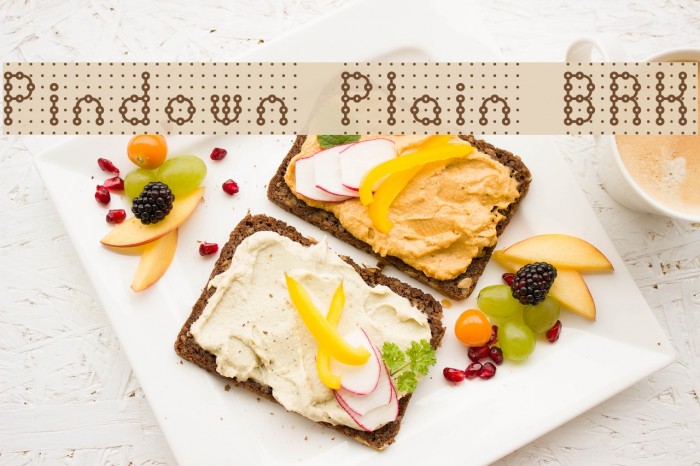 Pindown Plain BRK フォント examples