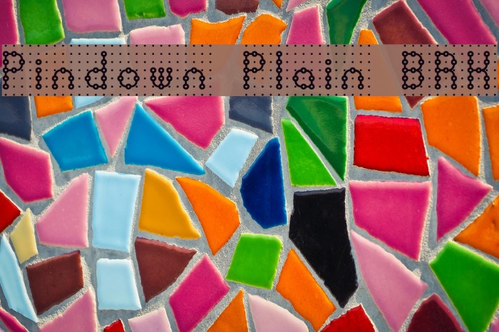 Pindown Plain BRK フォント examples