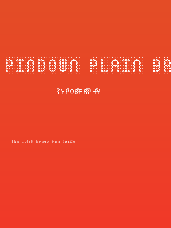 Pindown Plain BRK Poster