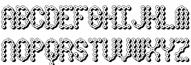 Pindown X BRK Font UPPERCASE