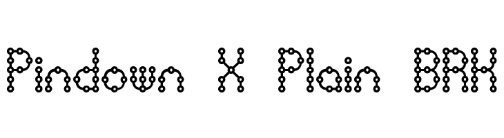 Pindown X Plain BRK Font