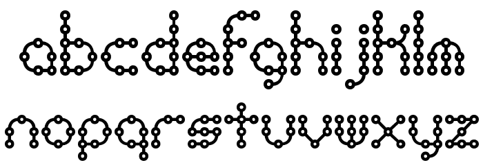Pindown X Plain BRK Font LOWERCASE