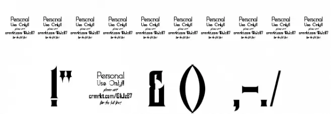 Pindunk Personal Use Regular Font OTHER CHARS
