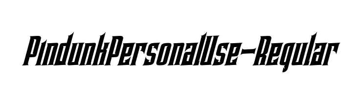 PindunkPersonalUse-Regular  नि: शुल्क फ़ॉन्ट्स डाउनलोड