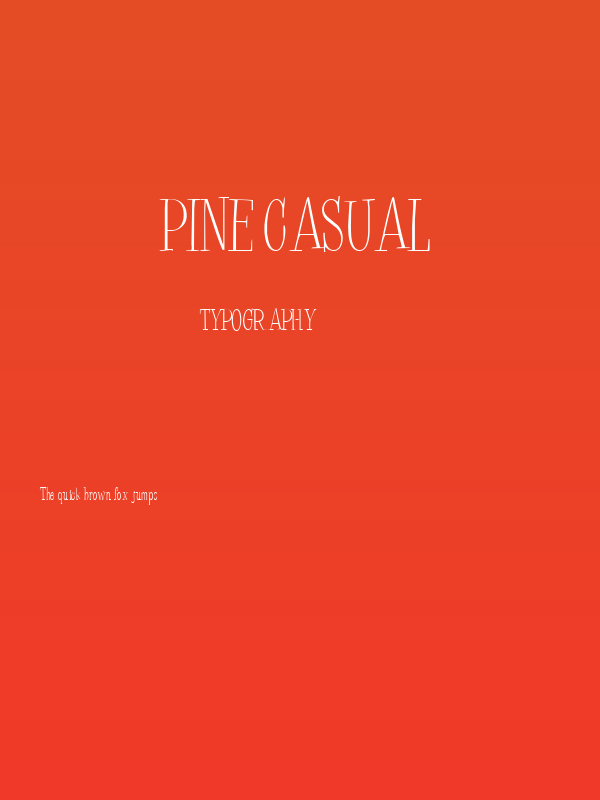 Pine Casual Poster