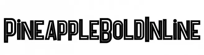 Pineapple Bold Inline  Frei Schriftart Herunterladen