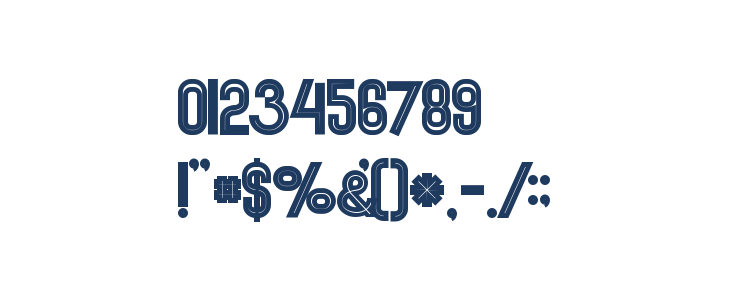 Pineapple Bold Inline Other Characters