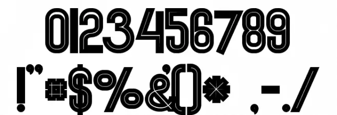 Pineapple Bold Inline Font OTHER CHARS