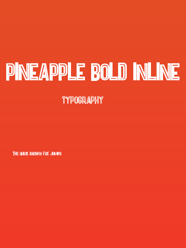 Pineapple Bold Inline Poster