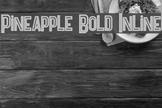 Pineapple Bold Inline Font examples